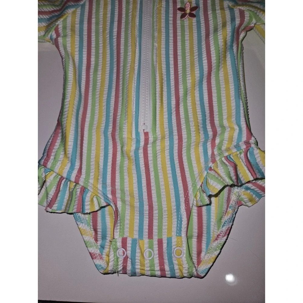 6-9 Mos Little Me One Pc Swim Suit Upf 50+ New